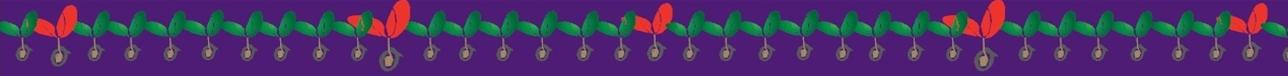 EK red Green leaves blue background
