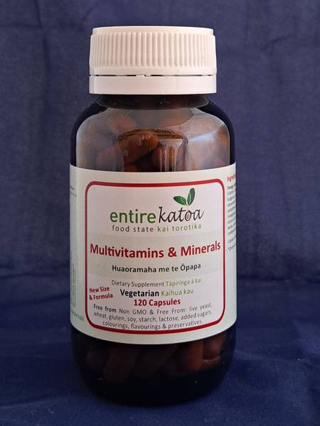 Buy Entire Katoa Food State Multivitamin and Mineral 120  CAPSULES in NZ. 