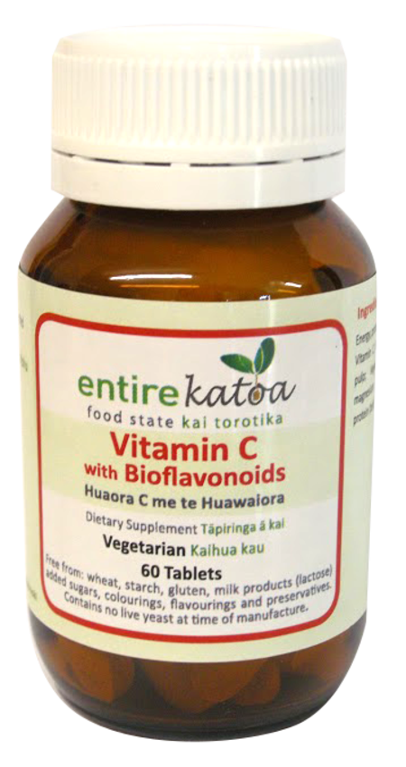 Vitamin C with Bioflavonoids Prepared from whole oranges