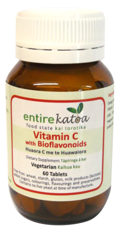 Vitamin C with Bioflavonoids Prepared from whole oranges